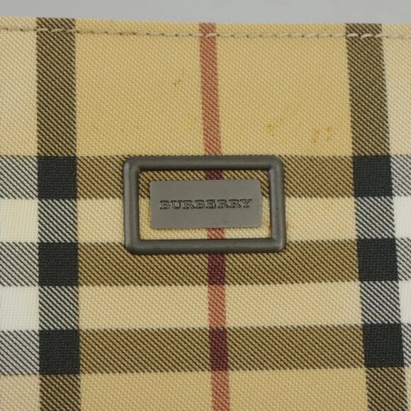 BURBERRY Nova Check Tote Bag PVC Beige Auth 97067 - Picture 10 of 16